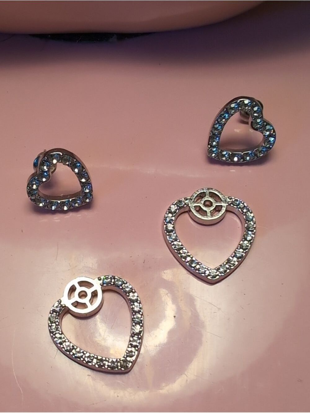 Crystal Heart Huggy Stud Earrings - Sparkling Women Jewelry